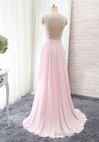 Chiffon Princess/A-Line Pale Pink Prom Dresses