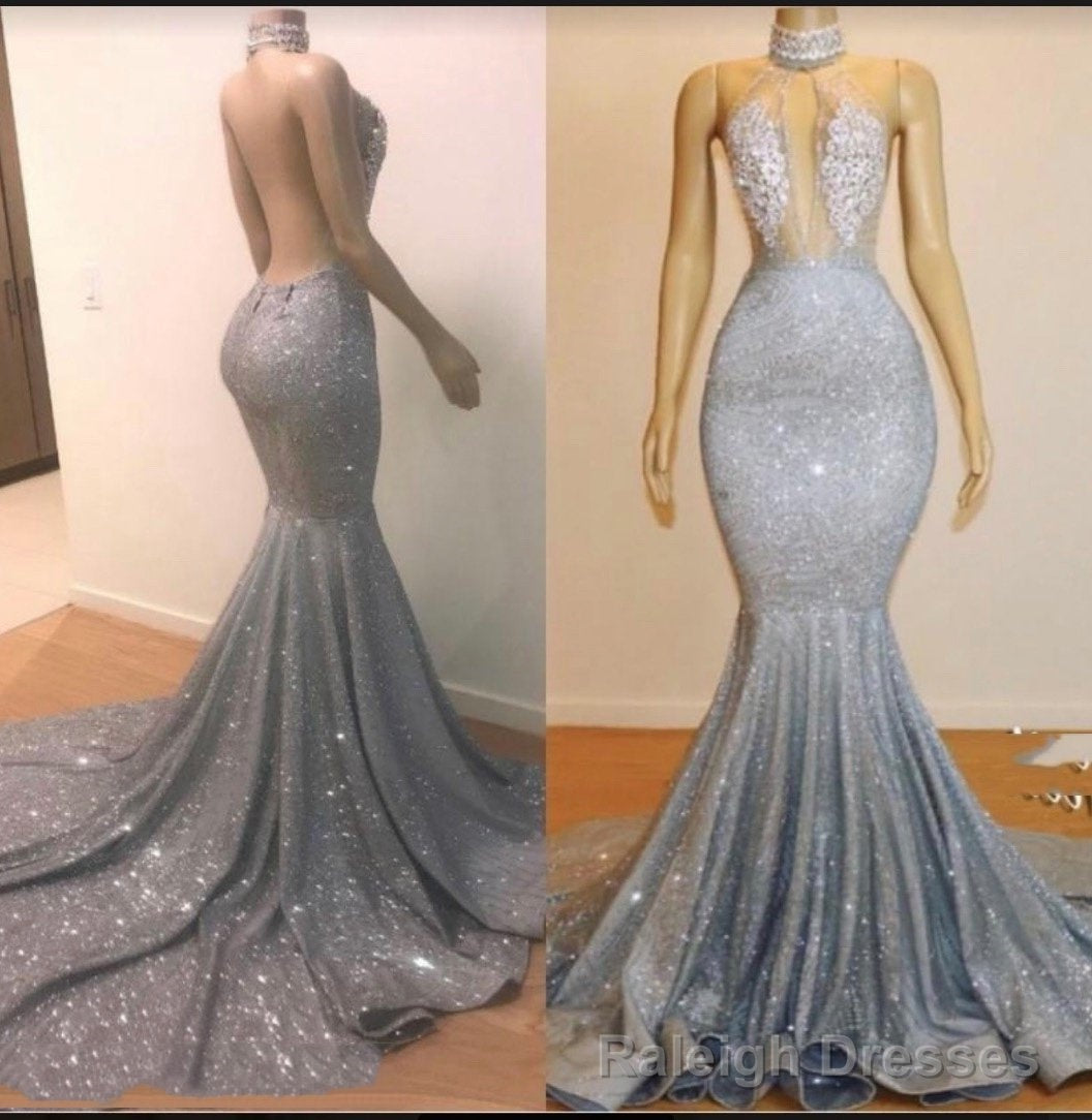 2025 High Neck  Backless Sexy Mermaid Prom Dresses Main image
