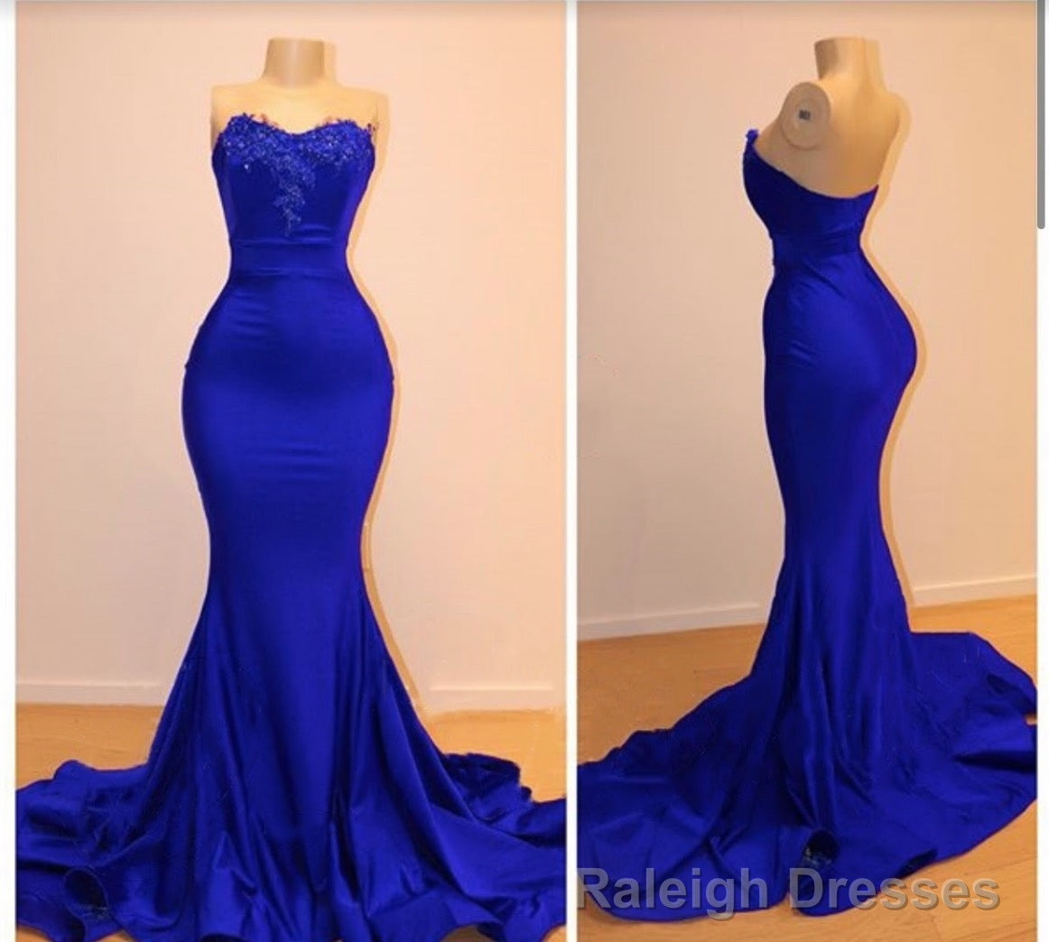 Charming Royal Blue Mermaid Long 2025 Prom Dresses Main image