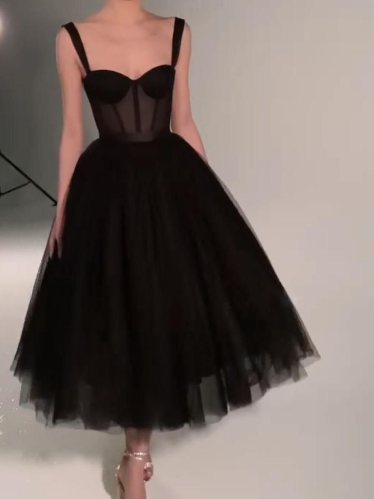Black Fashion Sweetheart Neck Long Tulle Teen Prom Dresses Tulle Prom Dresses Prom Gowns Graduation Prom