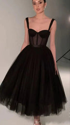 Black Fashion Sweetheart Neck Long Tulle Teen Prom Dresses Tulle Prom Dresses Prom Gowns Graduation Prom