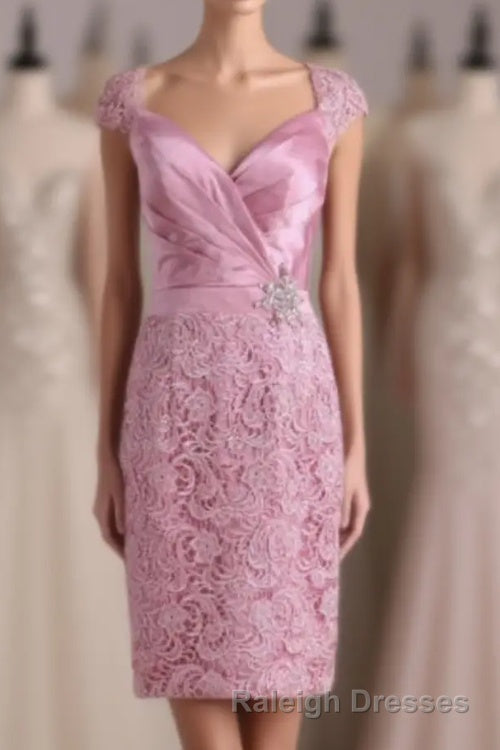 Two-Piece Pink Backless Mother of the Bride Dress