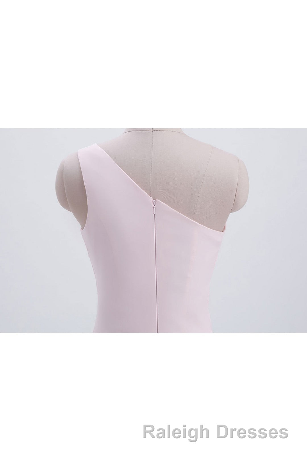 Short Pink One Shoulder Chiffon Homecoming Dress