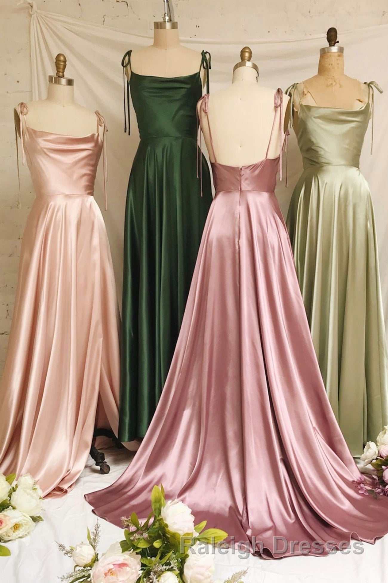 Simple Satin Long Prom Dresses, A-Line Evening Party Dresses Secondary image