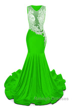 Portrait Trumpet Sweep Train Sleeveless Beading Evening Dress