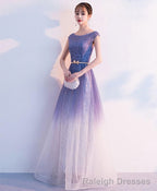 Unique Tulle Long Prom Dress Tulle Long Evening Dress