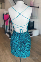 Spaghetti Straps Hot Pink Bodycon Mini Dresses