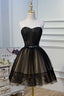 A Line Black Lace Sweetheart Homecoming Dress