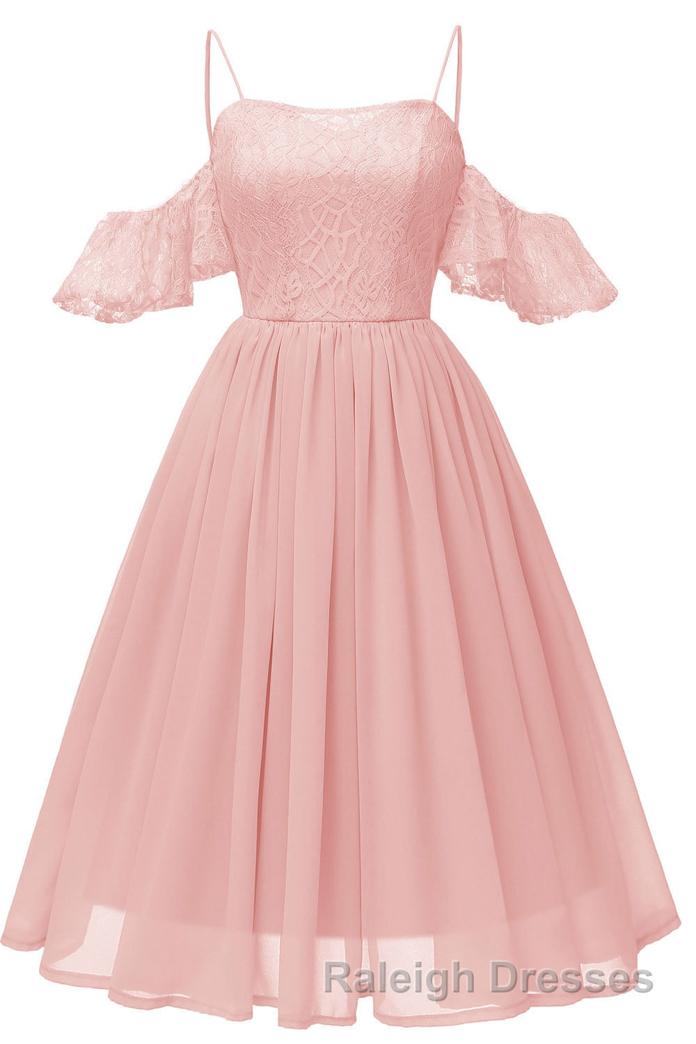 Off the Shoulder Lace Over Chiffon Sage Green Prom Dresses