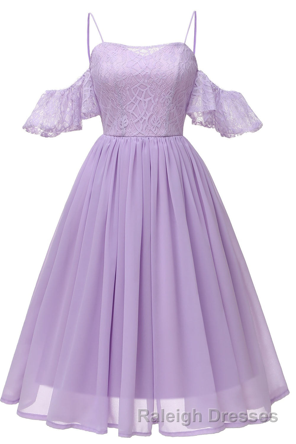 Off the Shoulder Lace Over Chiffon Sage Green Party Dress