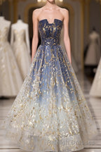 Unique Tulle Lace Long Prom Dress, Tulle Lace Formal Dress, 2