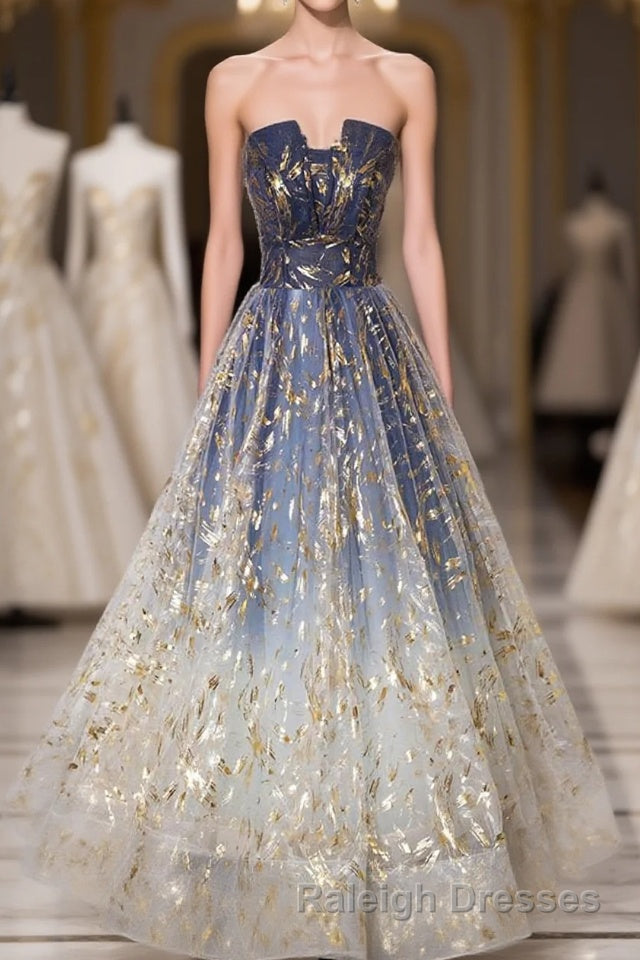 Unique Tulle Lace Long Prom Dress, Tulle Lace Formal Dress, 2