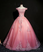 Blue Tulle Lace Off Shoulder Long Prom Dress, Blue Tulle Lace Evening Dress