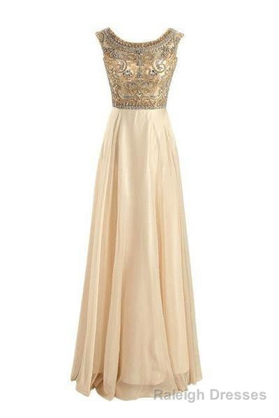 Floor-Length/Long A-Line/Princess Beading Floor-Length/Long Chiffon Prom Dresses