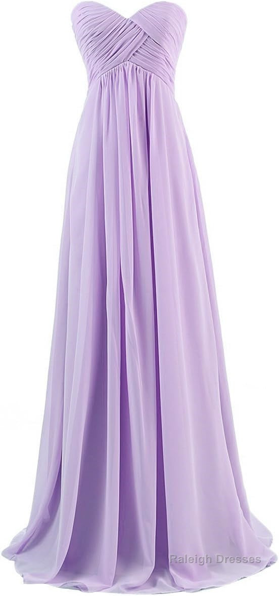 Sweetheart Bridesmaid Chiffon Prom Dress Long Evening Gown Secondary image