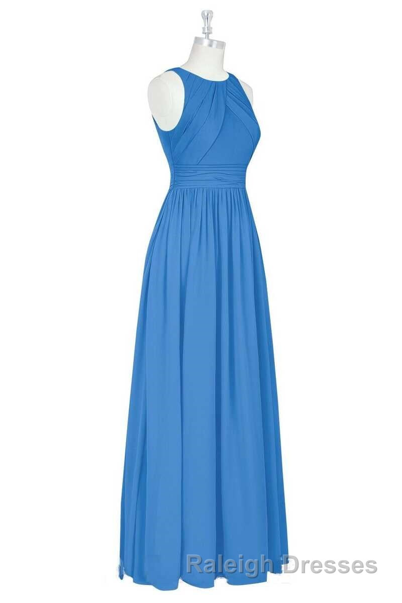 Brami Blue Chiffon Sleeveless Long Bridesmaid Dress Secondary image