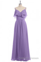 Rust Orange Straps Ruffled A-Line Bridesmaid Dress