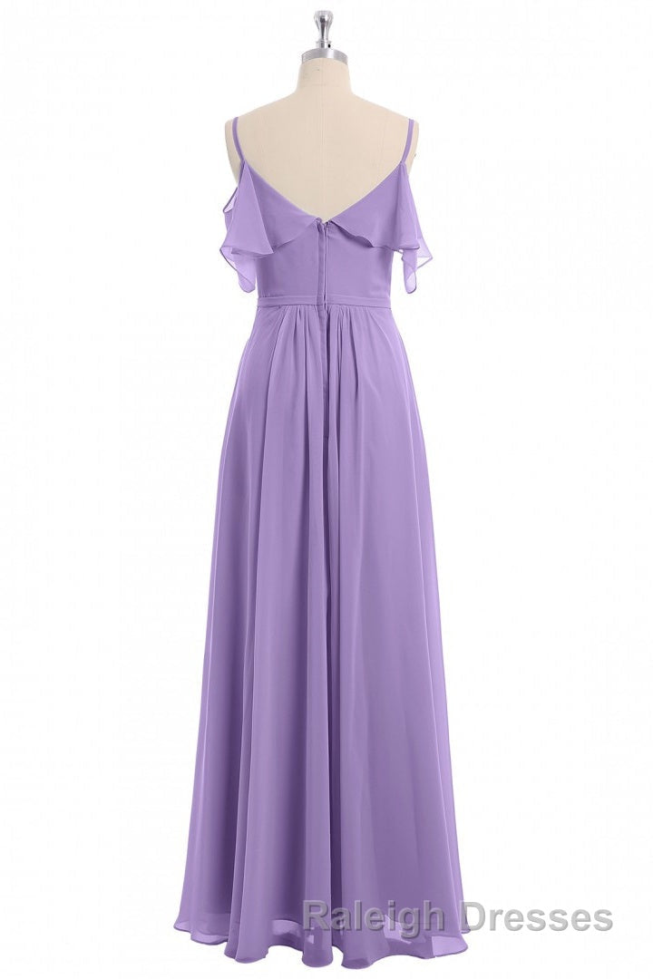 Rust Orange Straps Ruffled A Line Bridesmaid Dresses