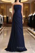Prom Dresses A Line Elegant Chiffon With Ruffles Long Evening Dress