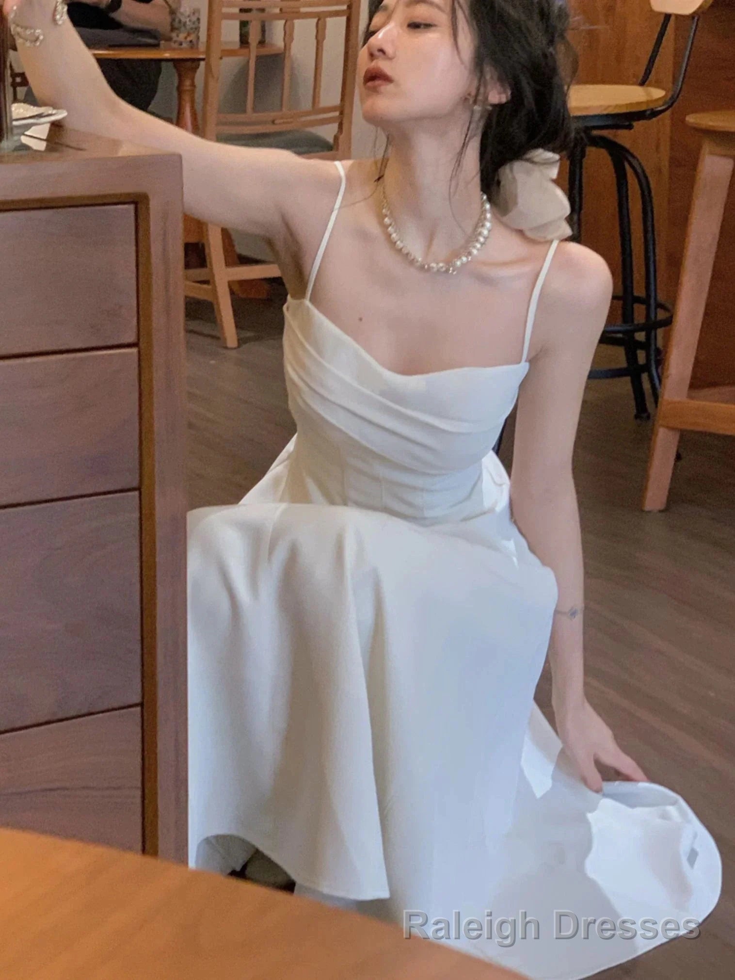 Women Elegant Spaghetti Strap Midi Dress Sexy Prom Evening Party Birthday Club Fashion Clothing Secondary image