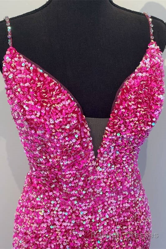 Sparkle Mermaid Hot Pink Long Prom Dress Secondary image