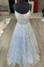 Princess A Line Light Blue Formal Dress