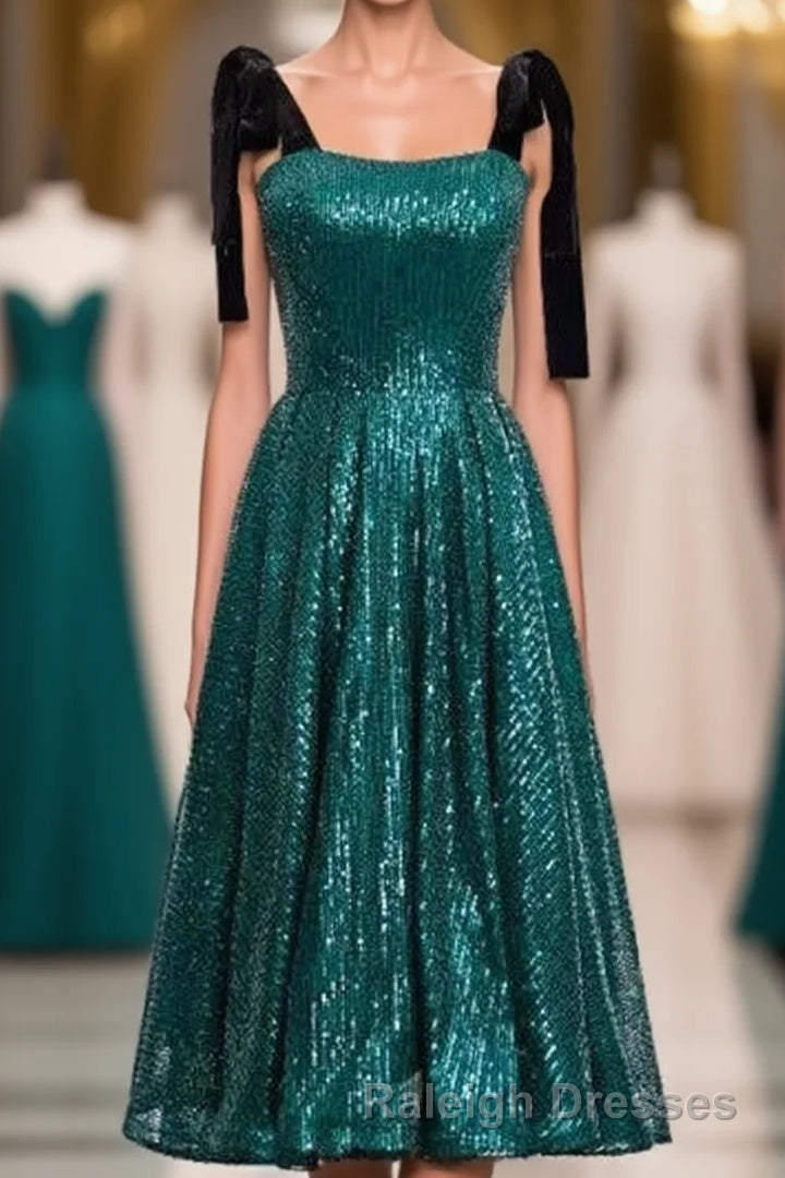 Cute Rose Gold Sequins Short Prom Dresses Main image