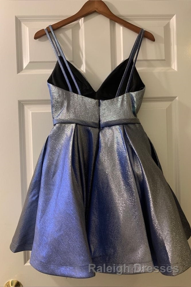 Double Straps A Line Short Homecoming Dresses Secondary image