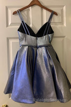 Double Straps A Line Short Homecoming Dresses