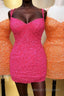 Orange Sequins Double Straps Sheath Homecoming Dress