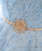 Cute Blue Lace Short Prom Dress, Blue Homecoming Dress