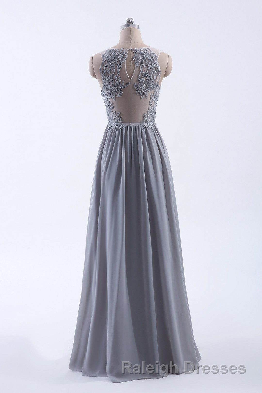 Silve Chiffon A Line Ruffles Long Bridesmaid Dresses Secondary image