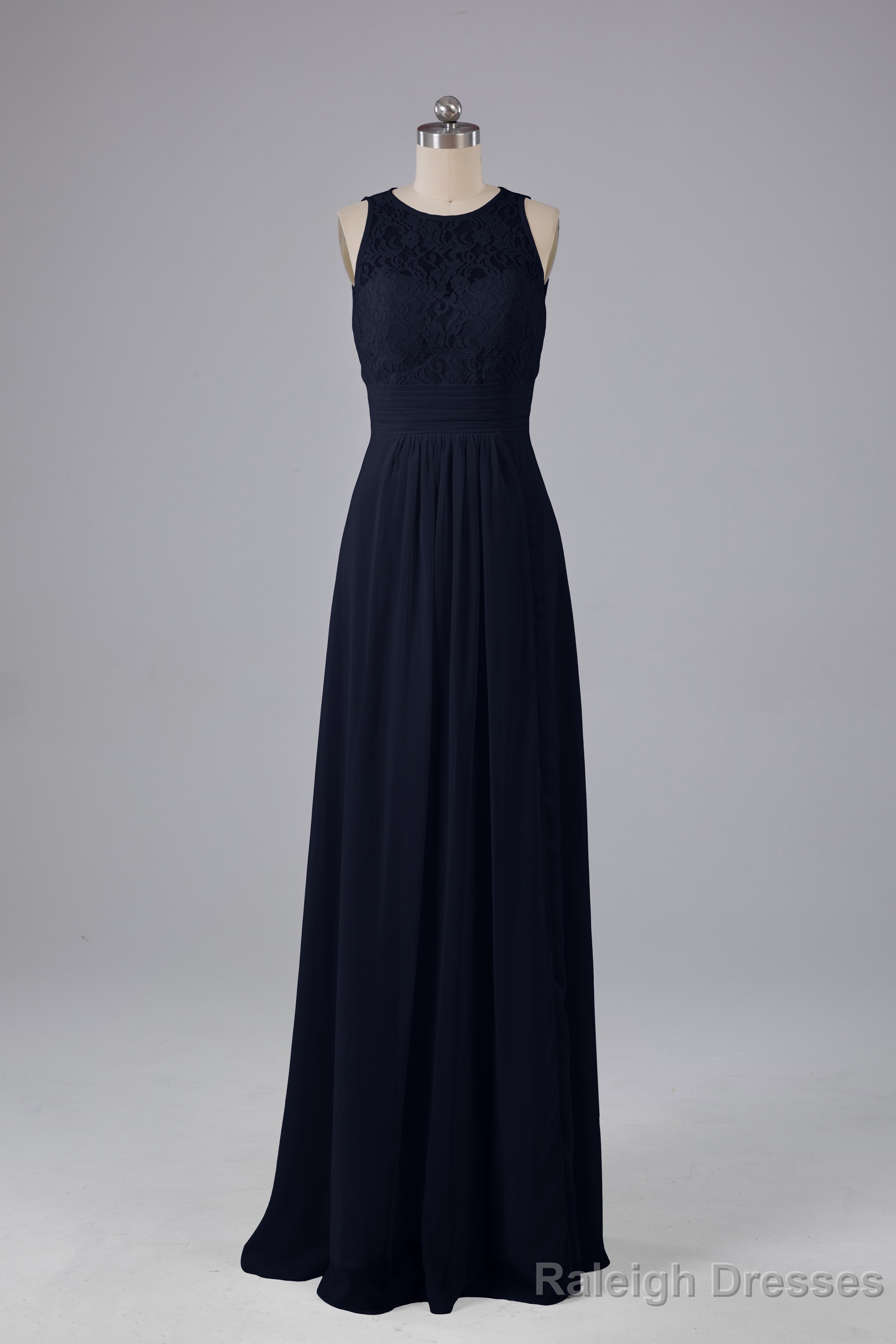 A Line Keyhole Floor Length Bridesmaid Dresses