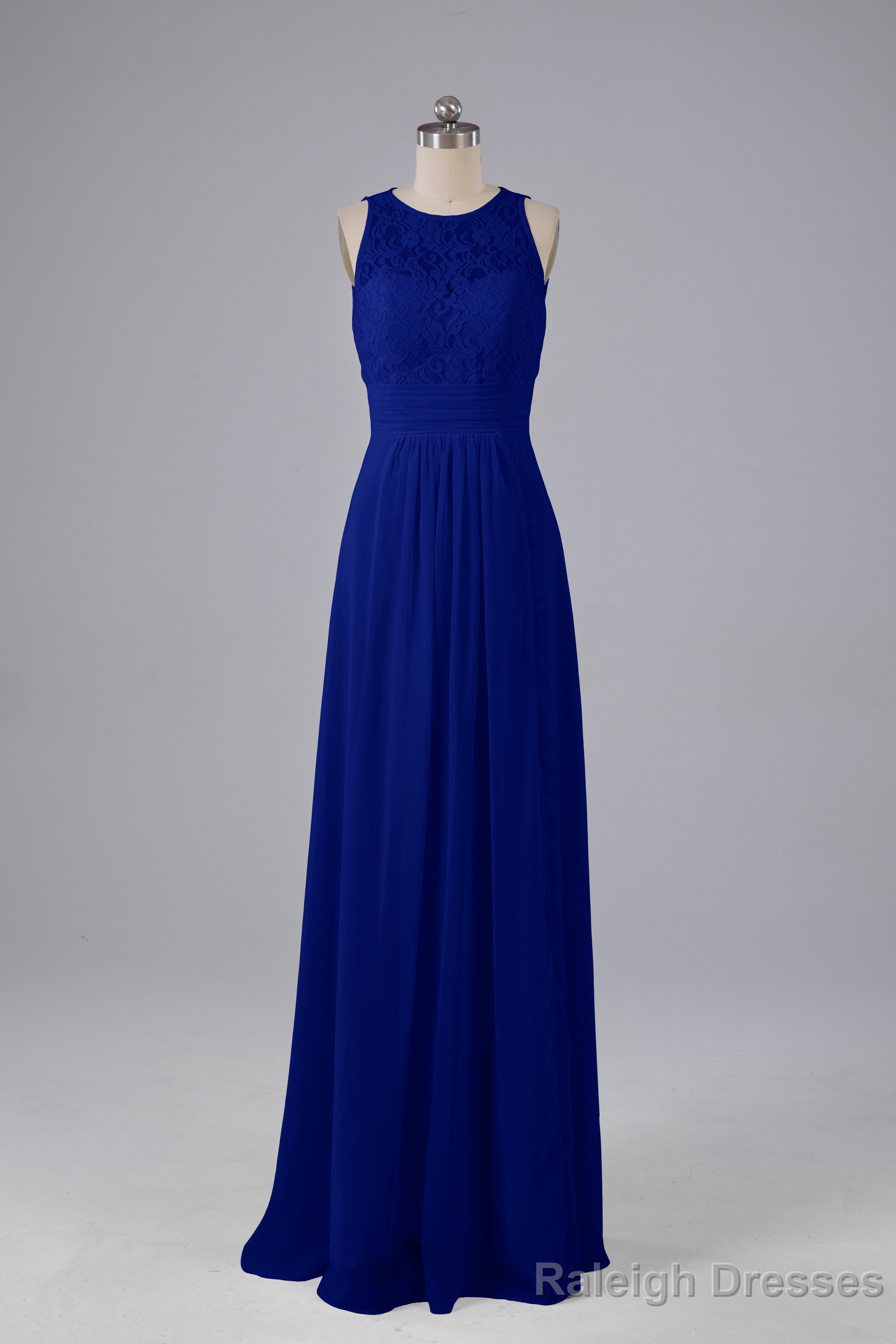 A Line Keyhole Floor Length Bridesmaid Dresses