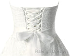 A Line Sweetheart Floor Length Lace Wedding Dress
