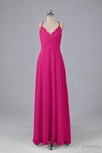 Backless Spaghetti Straps Lace Bridesmaid Dresses