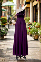 Beautiful Sequins One Shoulder Bridesmaid Dress with Pockets