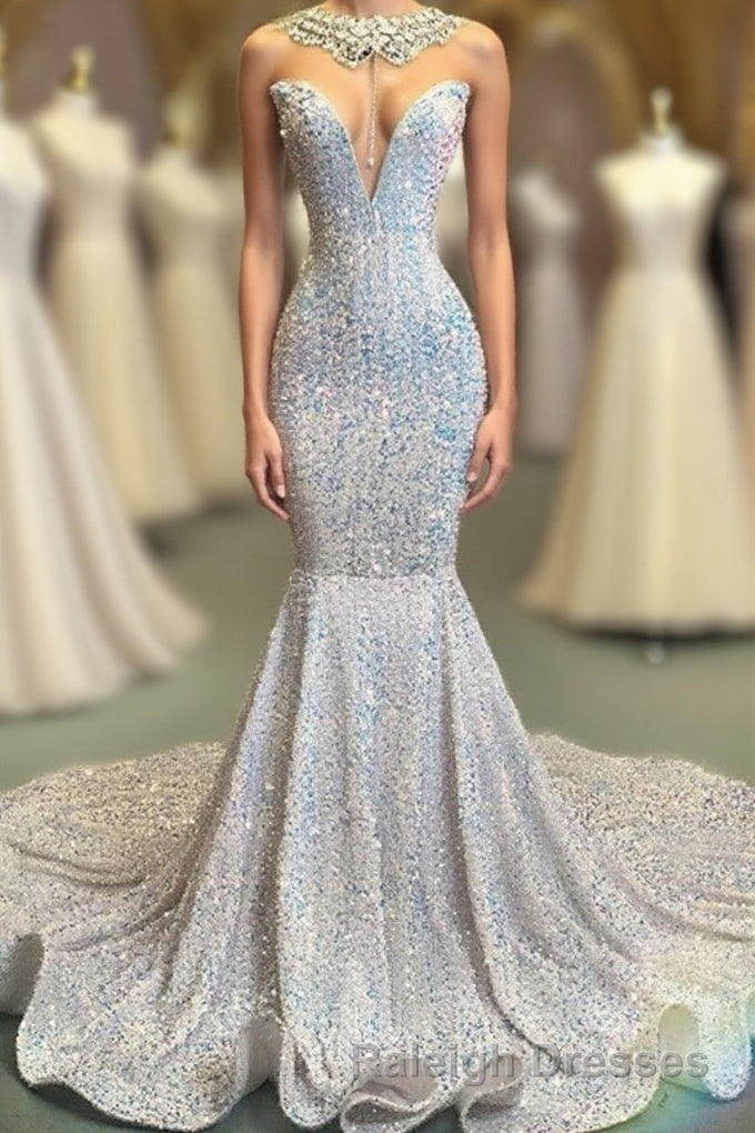 Glamorous Sequins Mermaid Long Evening Prom Dress Online Main image