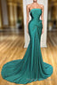 Elegant Strapless Long Mermaid Evening Prom Dress Online