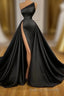 Sexy Black Beadings Prom Dress Long With Split On Sale