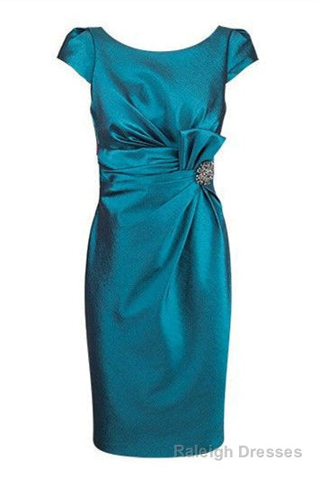 Cap Sleeves Short Blue Mother of Bride Dress Main image
