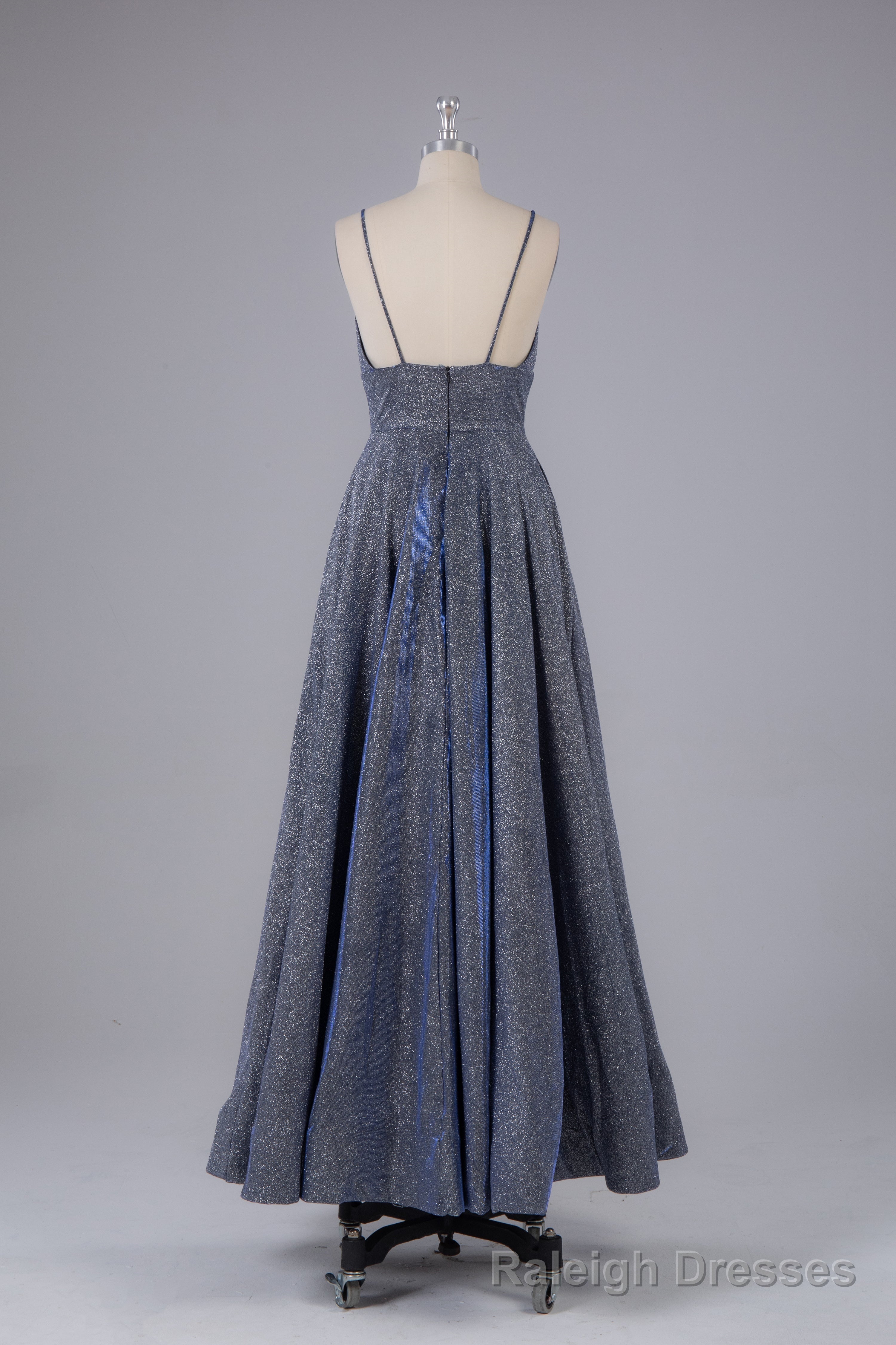 Charming A-line V Neck Backless Floor Length Prom Dress