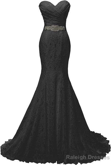 Chic Mermaid Sweetheart Long Lace Prom Dresses