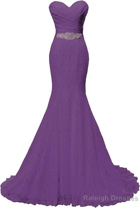 Chic Mermaid Sweetheart Long Lace Prom Dress