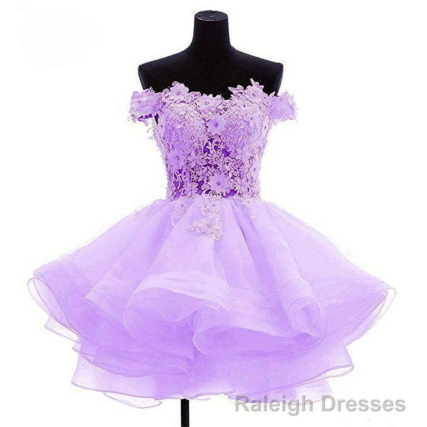 Cute Off The Shoulder Homecoming Dresses, Ivory Lace Beaded Homecoming Dresses