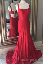 Simply Mermaid Red Long Formal Dress