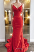 Mermaid Black Long Prom Dress with Cross Back