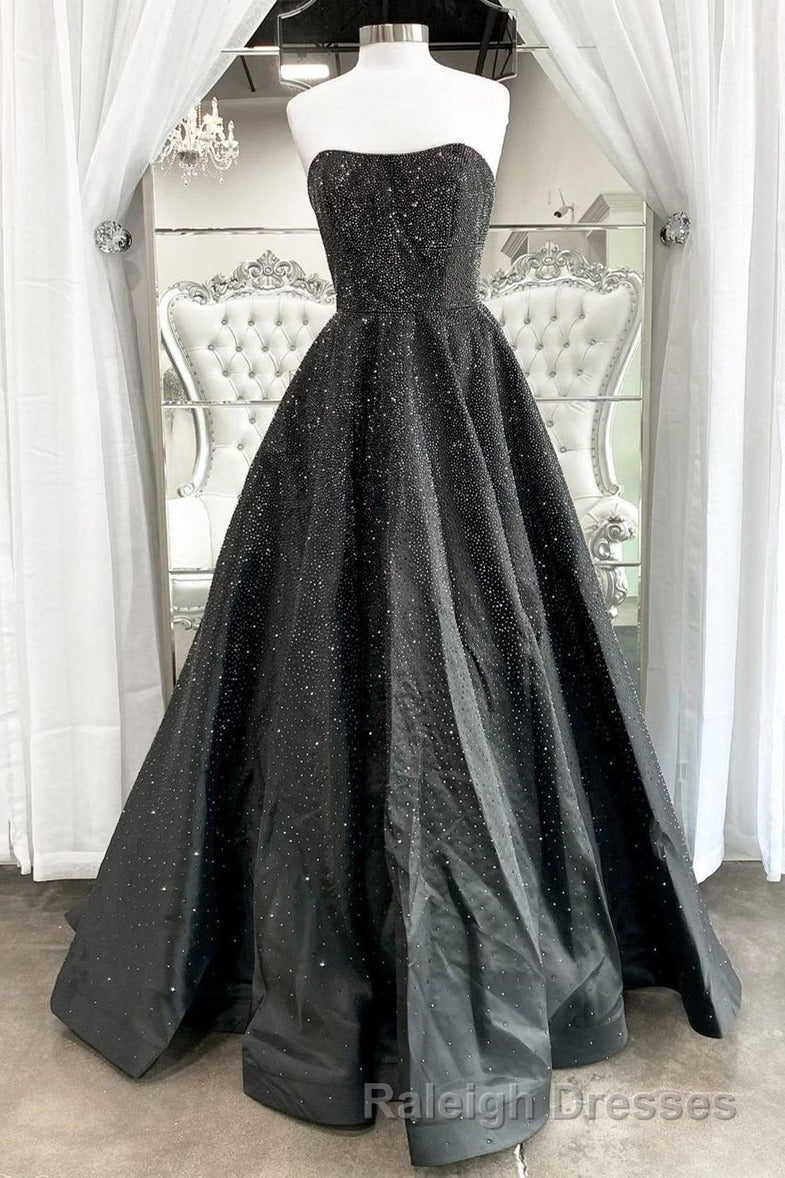 Strapless Red A-line Stunning Long Prom Gown