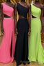 One Shoulder Mermaid Long Prom Dress with Side Cut