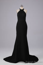 Elegant Halter Court Train Bridesmaid Dresses